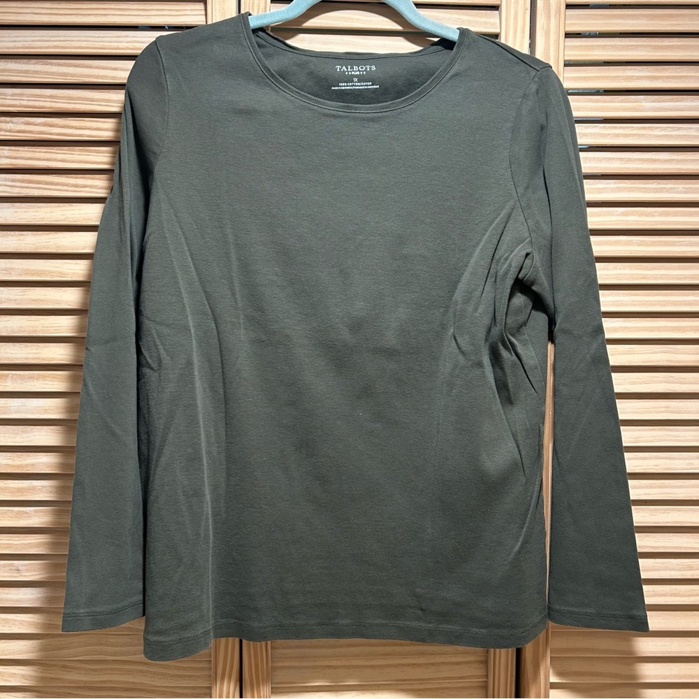 Talbots Green Long Sleeve Tee